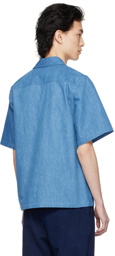 King & Tuckfield Blue Pocket Denim Shirt