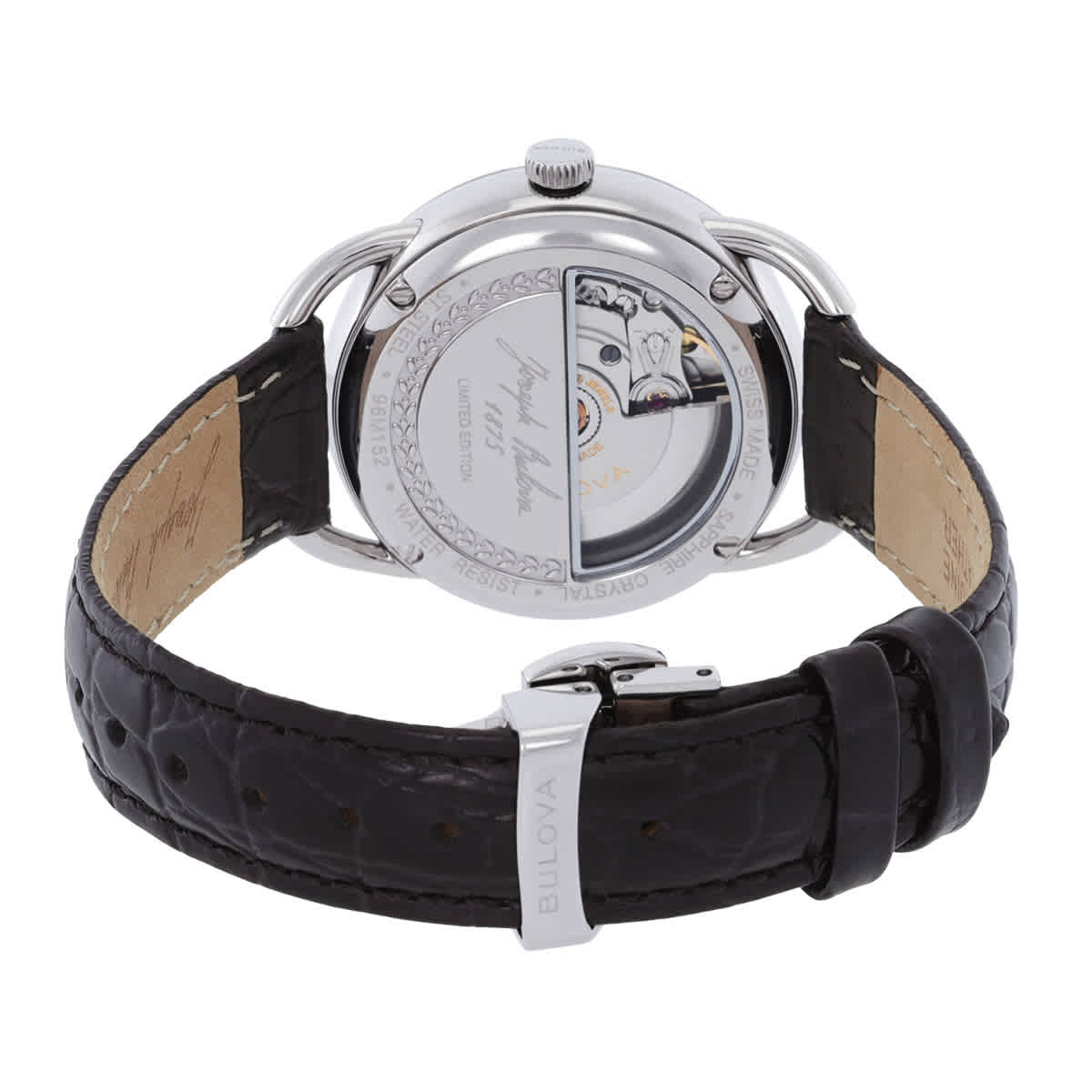 Bulova Commodore Automatic White Dial Ladies Watch 96M152