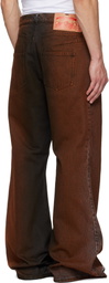 EGONlab Black & Orange Refined Wide Jeans