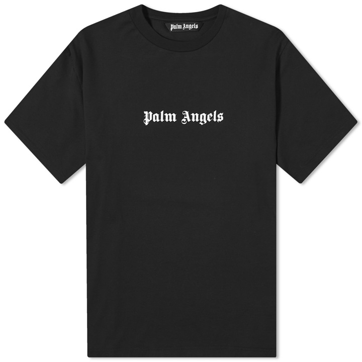 Photo: Palm Angels Men's Slim Logo T-Shirt in Black