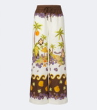Alémais Island Cove printed linen wide-leg pants