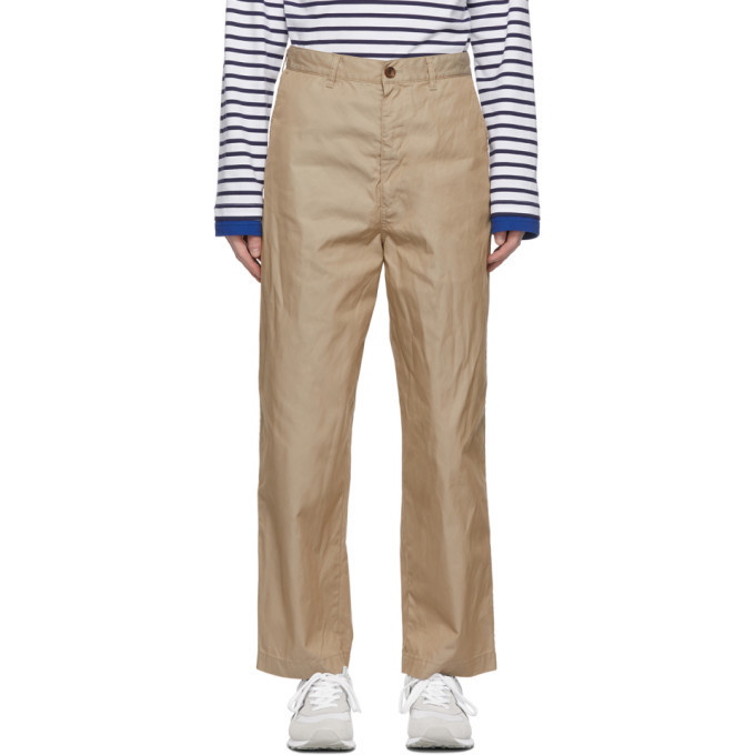 Photo: Comme des Garcons Homme Beige Gabardine Chino Trousers