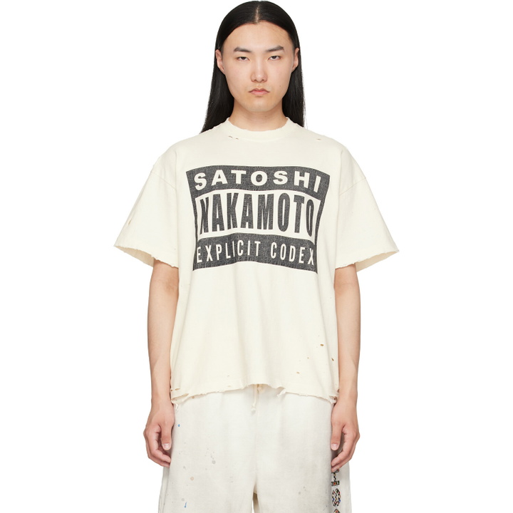 Photo: Satoshi Nakamoto Off-White 'Explicit Codex' T-shirt