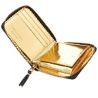 Comme des Garçons SA7100 Mirror Inside Wallet in Black/Gold Mirror
