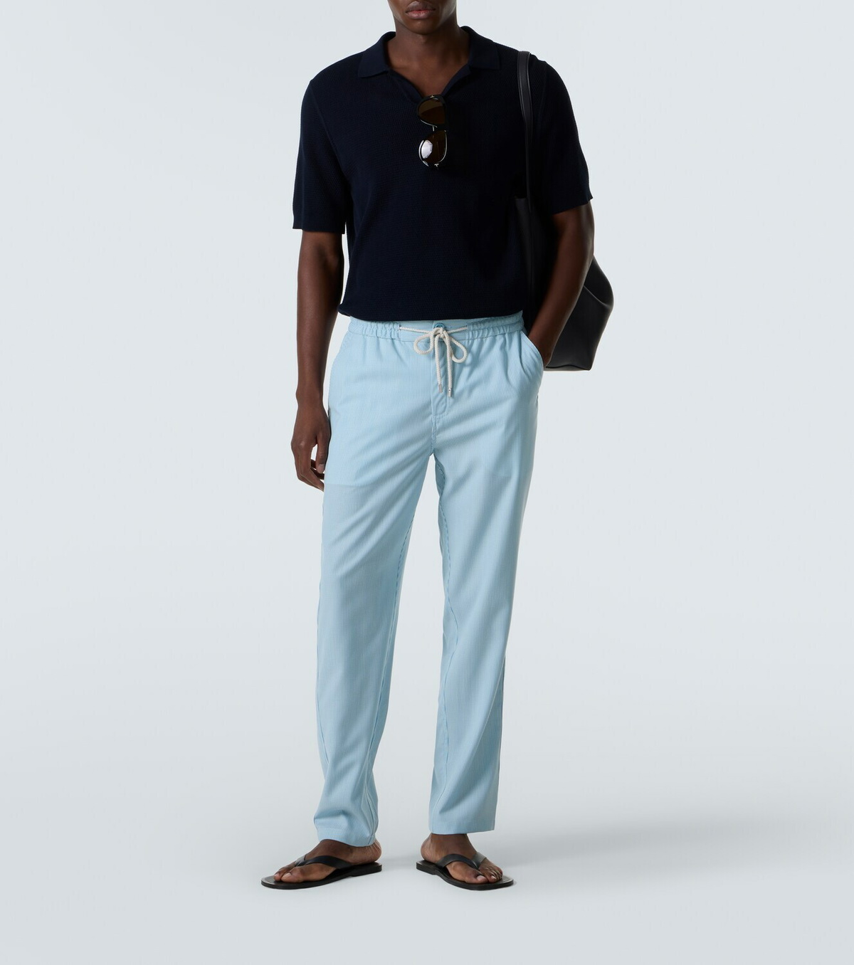 Vilebrequin Parc striped wool-blend slim pants