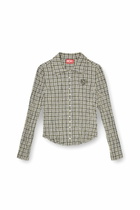 Diesel Check shirt with seersucker effect - Shirts Womens in Grey