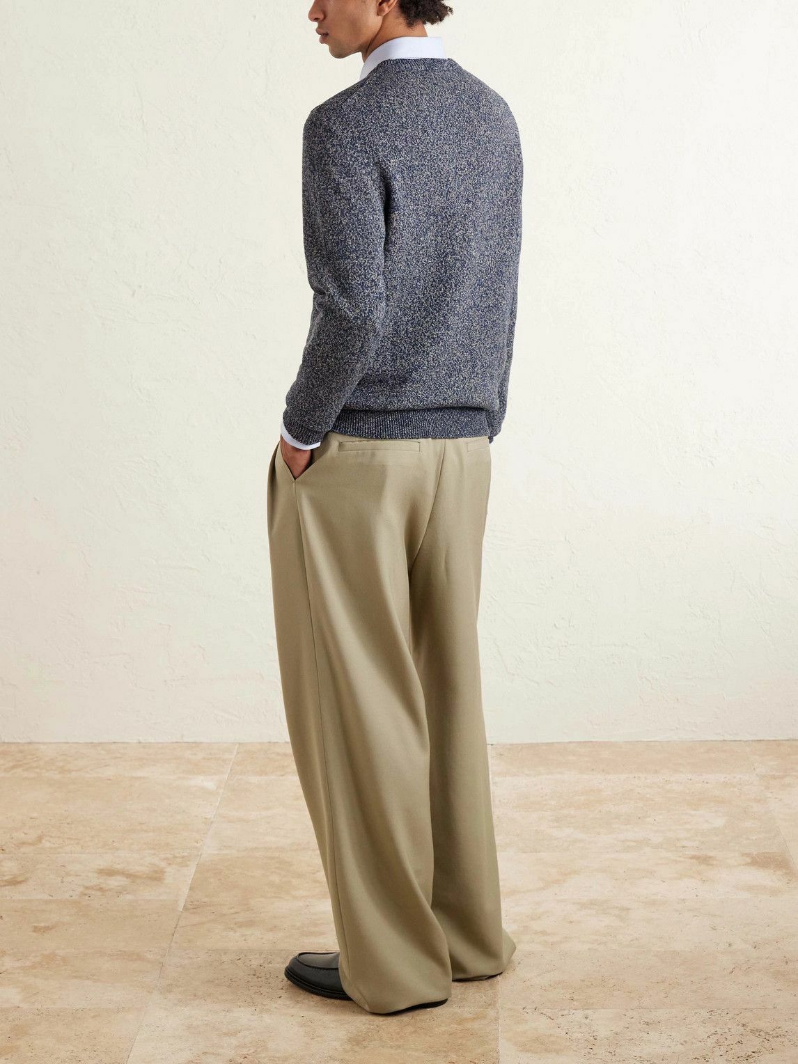 Inis Meáin - Linen and Cotton-Blend Sweater - Blue
