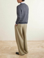 Inis Meáin - Linen and Cotton-Blend Sweater - Blue
