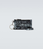 Balenciaga - Cash logo-printed leather card holder