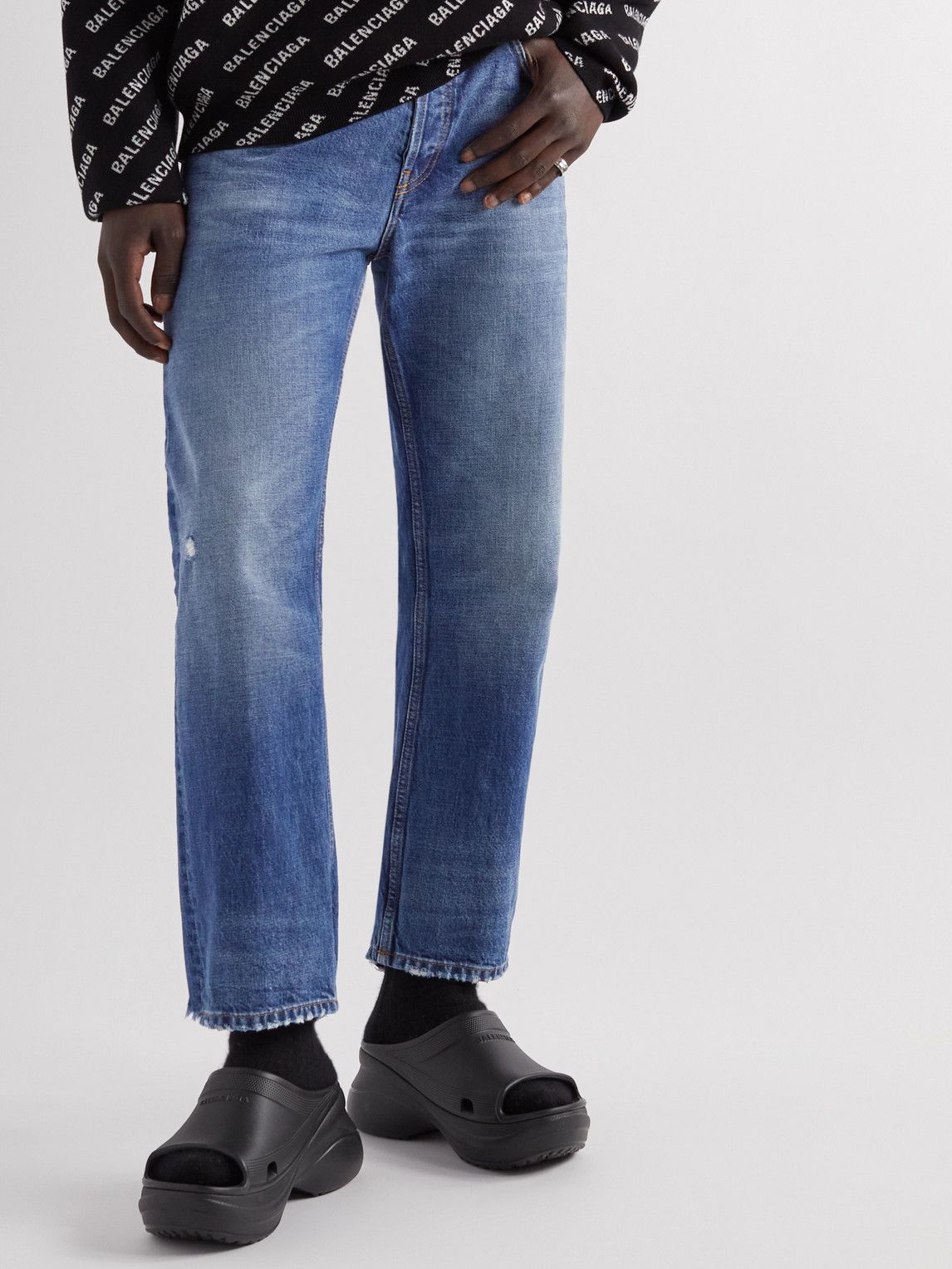Mid-rise flared jeans in blue - Balenciaga