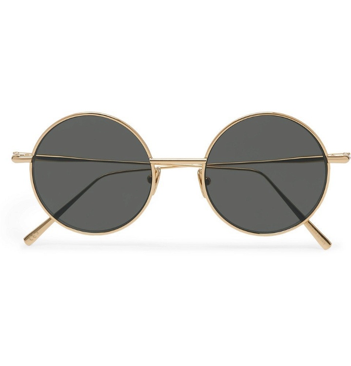 Photo: Acne Studios - Scientist Round-Frame Gold-Tone Sunglasses - Men - Black