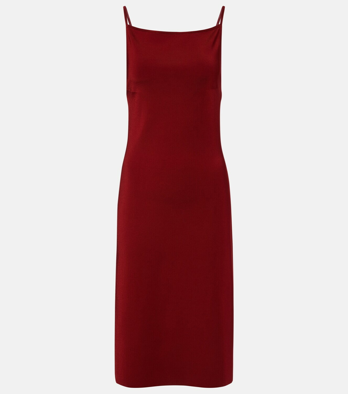 Ferragamo Ribbed-knit jersey midi dress