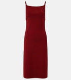 Ferragamo Ribbed-knit jersey midi dress