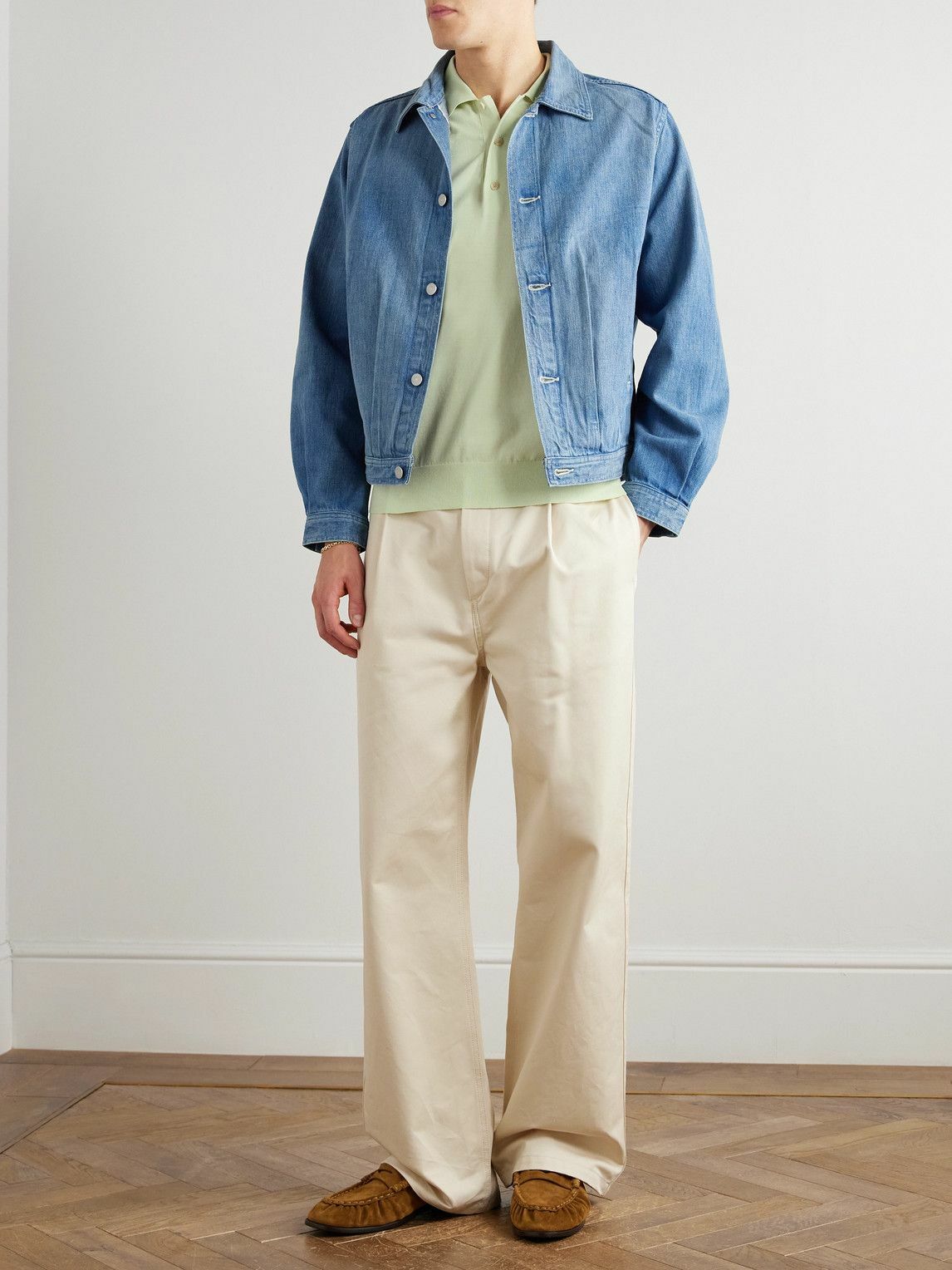 Auralee - Sea Island Cotton Polo Shirt - Green