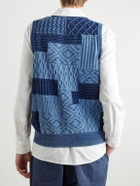 Beams Plus - Patchwork Indigo-Dyed Cotton Sweater Vest - Blue