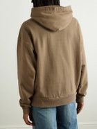 Dolce&Gabbana - Logo-Embossed Cotton-Jersey Hoodie - Brown