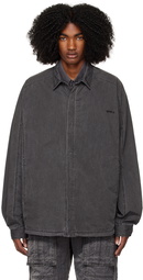 Juun.J Gray Embroidered Shirt