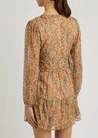Paige Florentine Printed Silk-blend Mini Dress Multicoloured