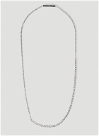 Logo Bar Necklace in Silver