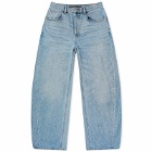 Alexander Wang Women's Oversized Rounded Low Rise Jean in Classic Light Indigo