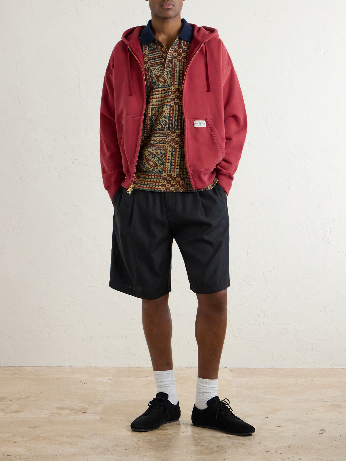 Aimé Leon Dore - Cotton-Jersey Zip-Up Hoodie - Red