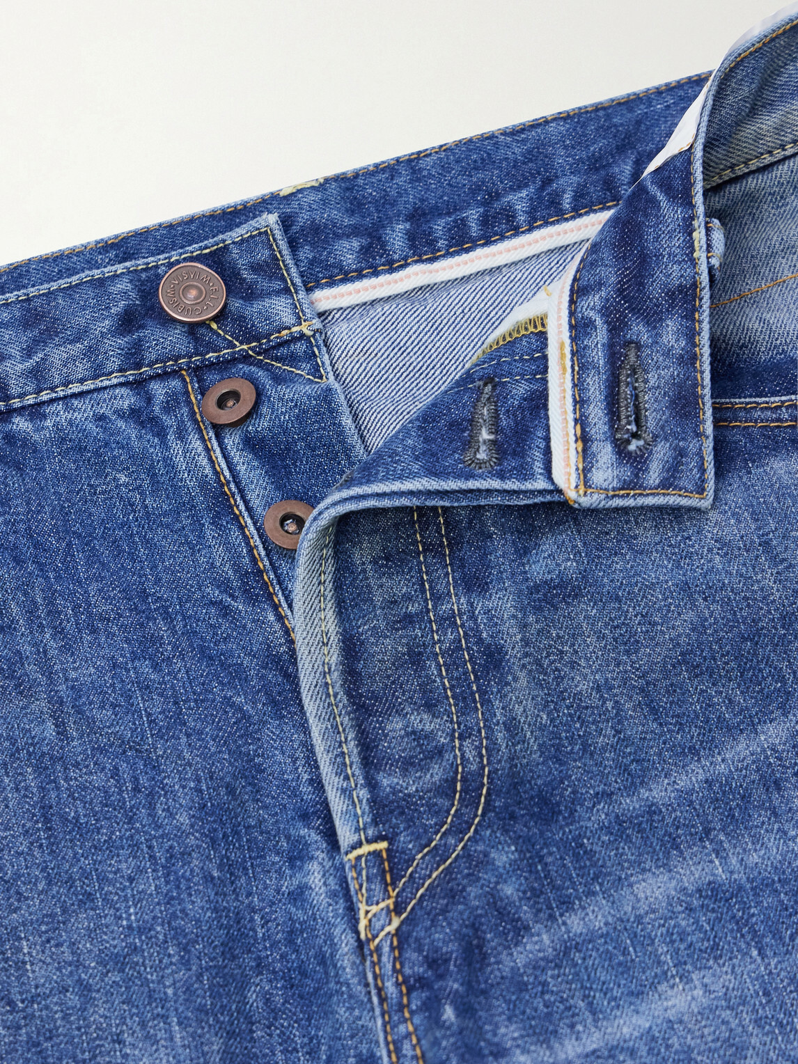 Visvim - Social Sculpture 01 Straight-Leg Distressed Jeans - Blue