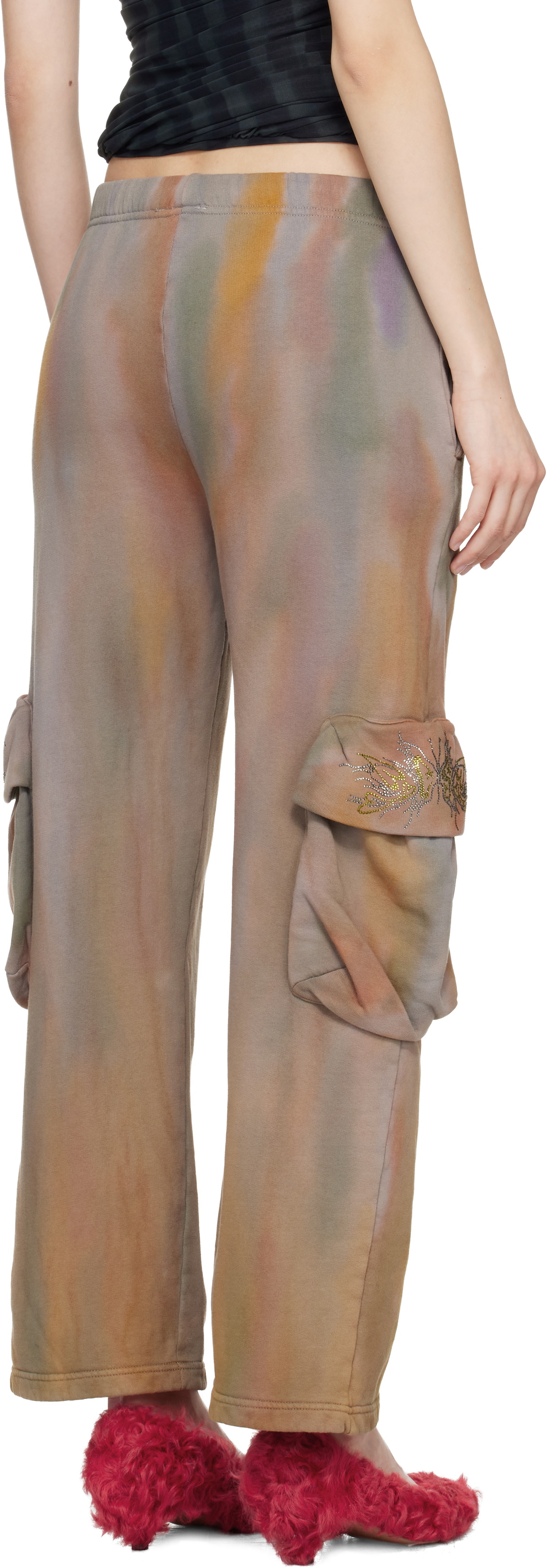 Collina Strada Gray Hand-Dyed Cargo Sweatpants