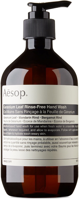 Photo: Aesop Geranium Leaf Rinse-Free Hand Wash, 500 mL