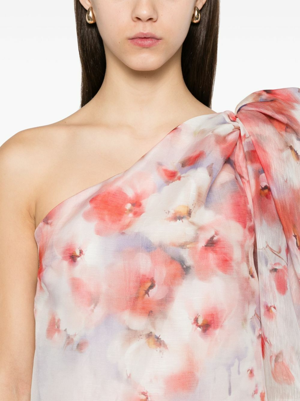 ZIMMERMANN Crush Asymmetrical Mini Dress Zimmermann