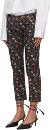 R13 Black Straight-Leg Boy Jeans
