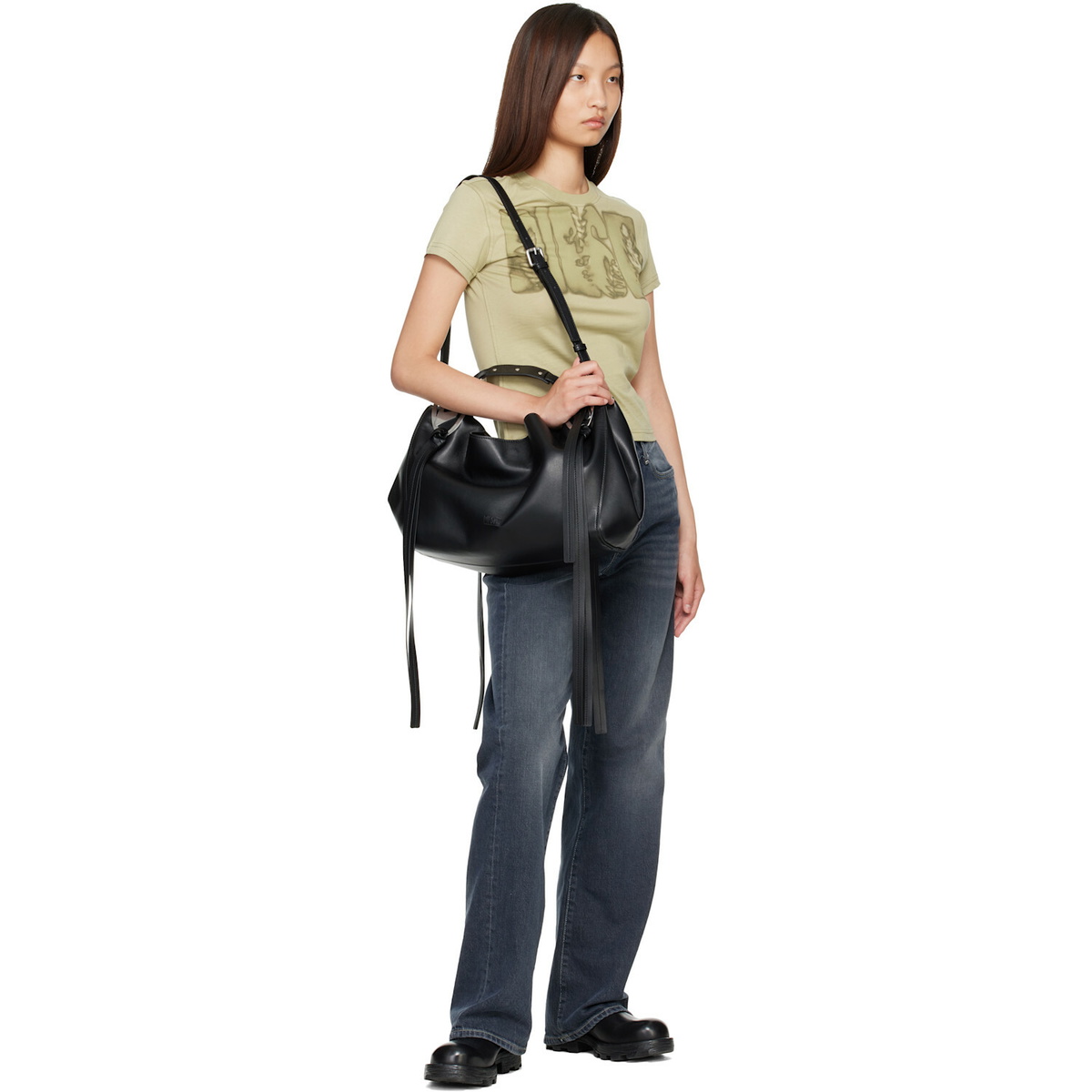 Diesel Khaki Slim Jersey Graphic Print T-shirt