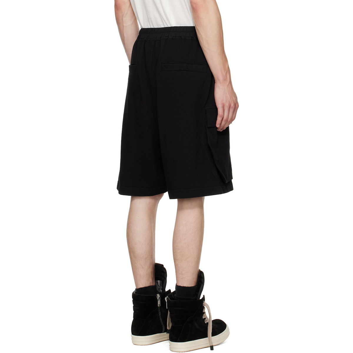 Rick Owens DRKSHDW Black Tower Creatch Cargo Pods Shorts