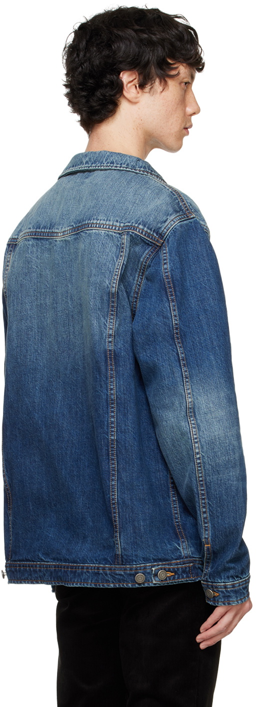 COÛT DE LA LIBERTÉ Blue Johnny Wired Crispy Oversized Denim Jacket