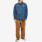 Men's AAPE Now Checked Shirt in Brown (Navy)