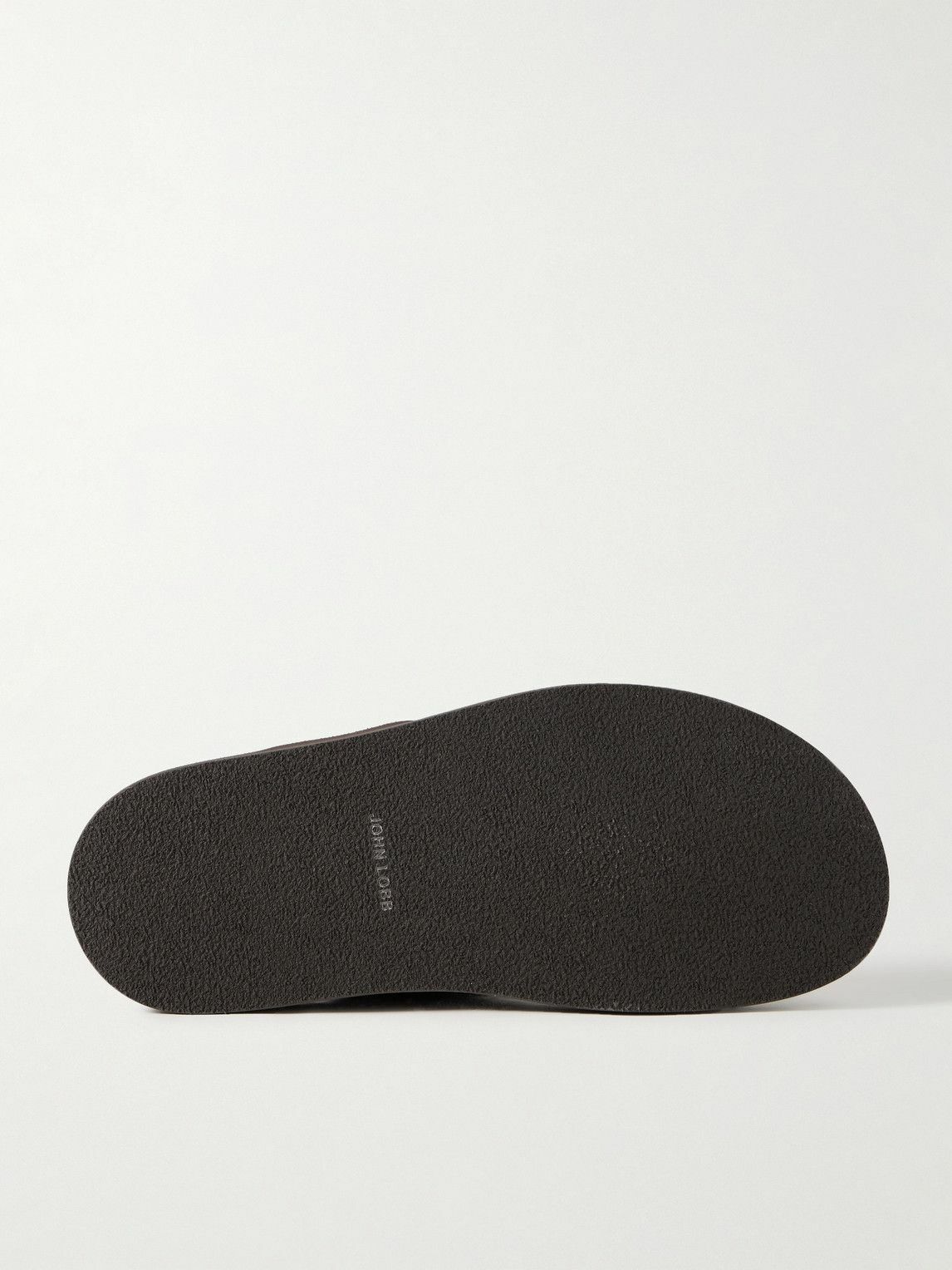 John Lobb - Milford Leather-Trimmed Suede Sandals - Brown