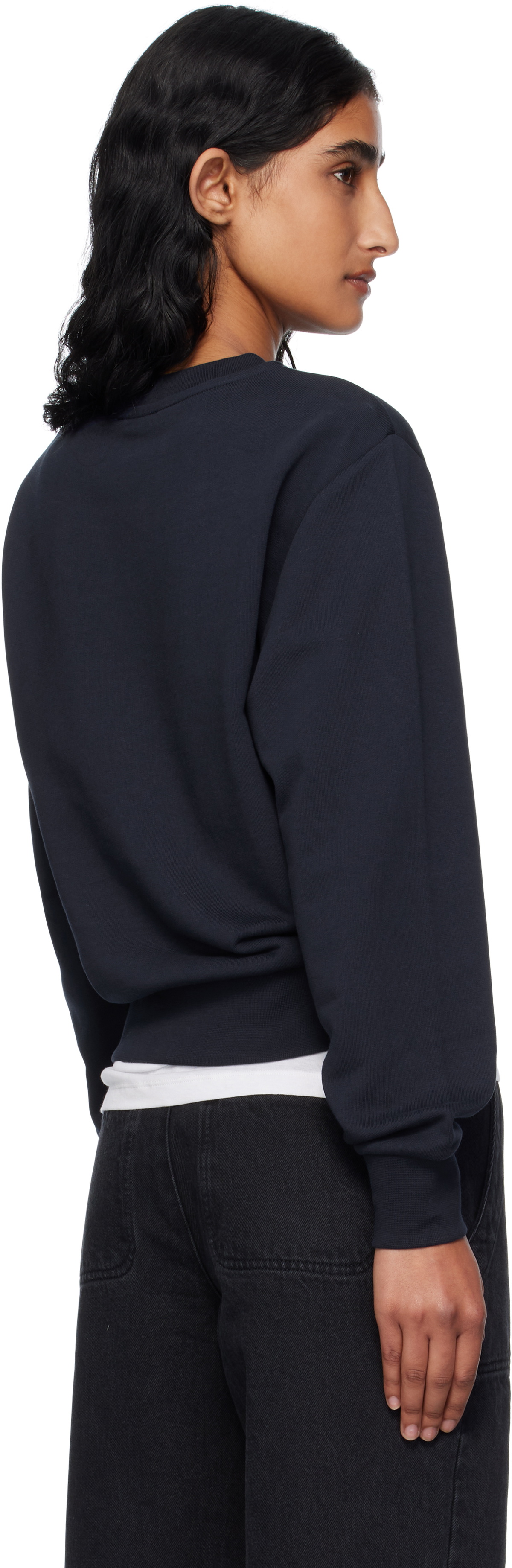A.P.C. Navy Boxy 'Rue Madame' Sweatshirt