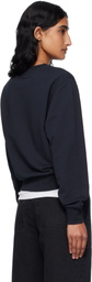 A.P.C. Navy Boxy 'Rue Madame' Sweatshirt