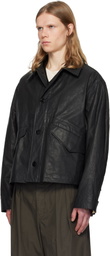 LEMAIRE Black Biker Jacket