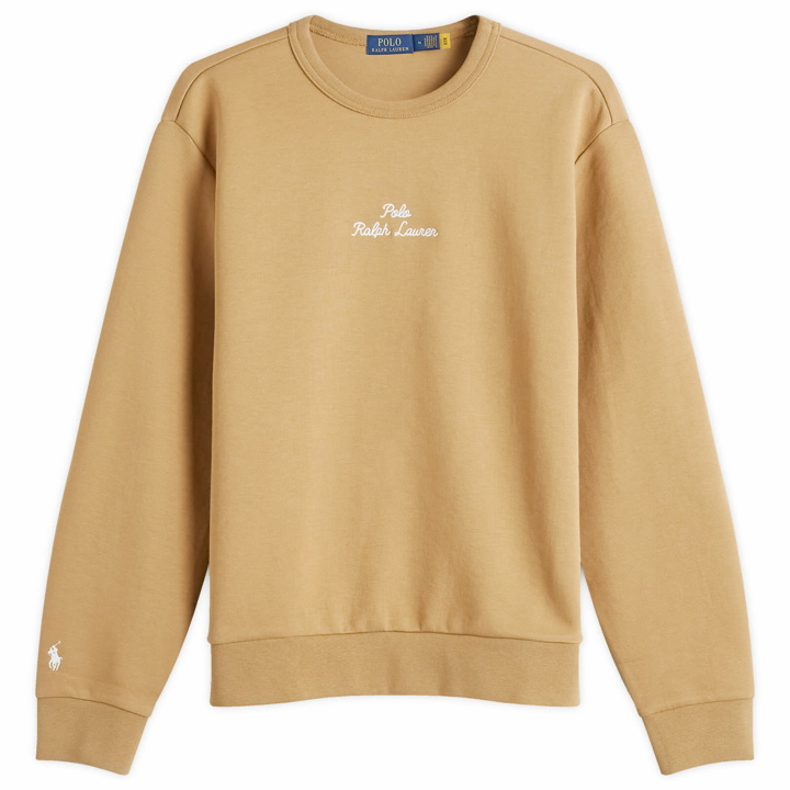 Photo: Polo Ralph Lauren Men's Script Logo Crew Sweatshirt in New Bronze