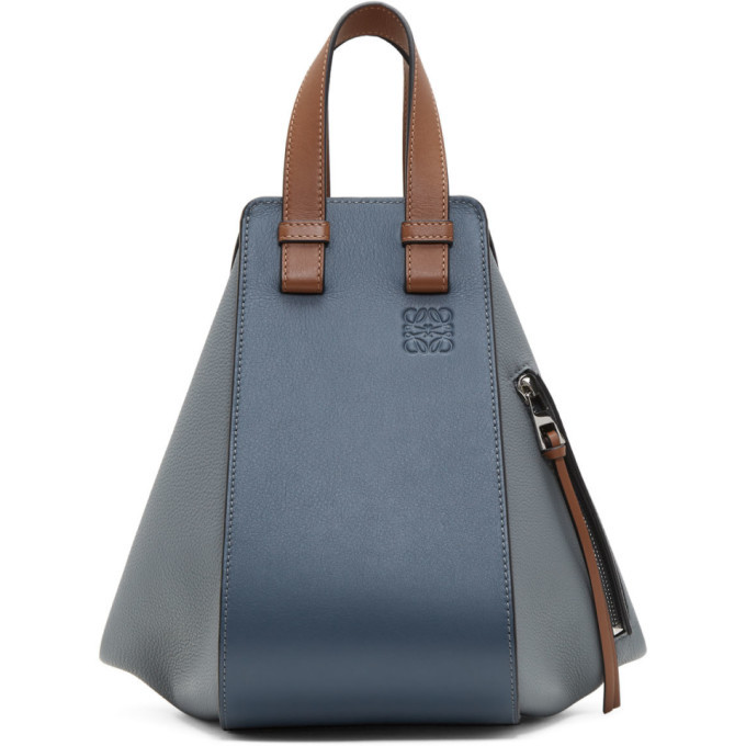 Loewe Blue and Tan Small Hammock Bag Loewe