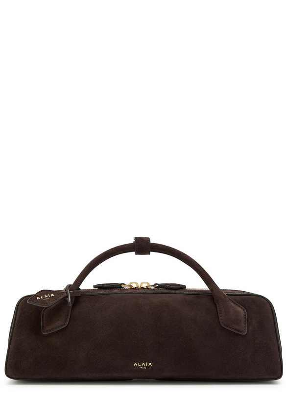 Photo: Alaïa Le Teckel Suede Clutch - Brown - One Size