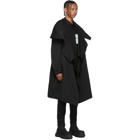 Julius Black Grosgrain Hooded Coat