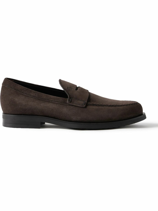 Photo: Tod's - Suede Loafers - Brown