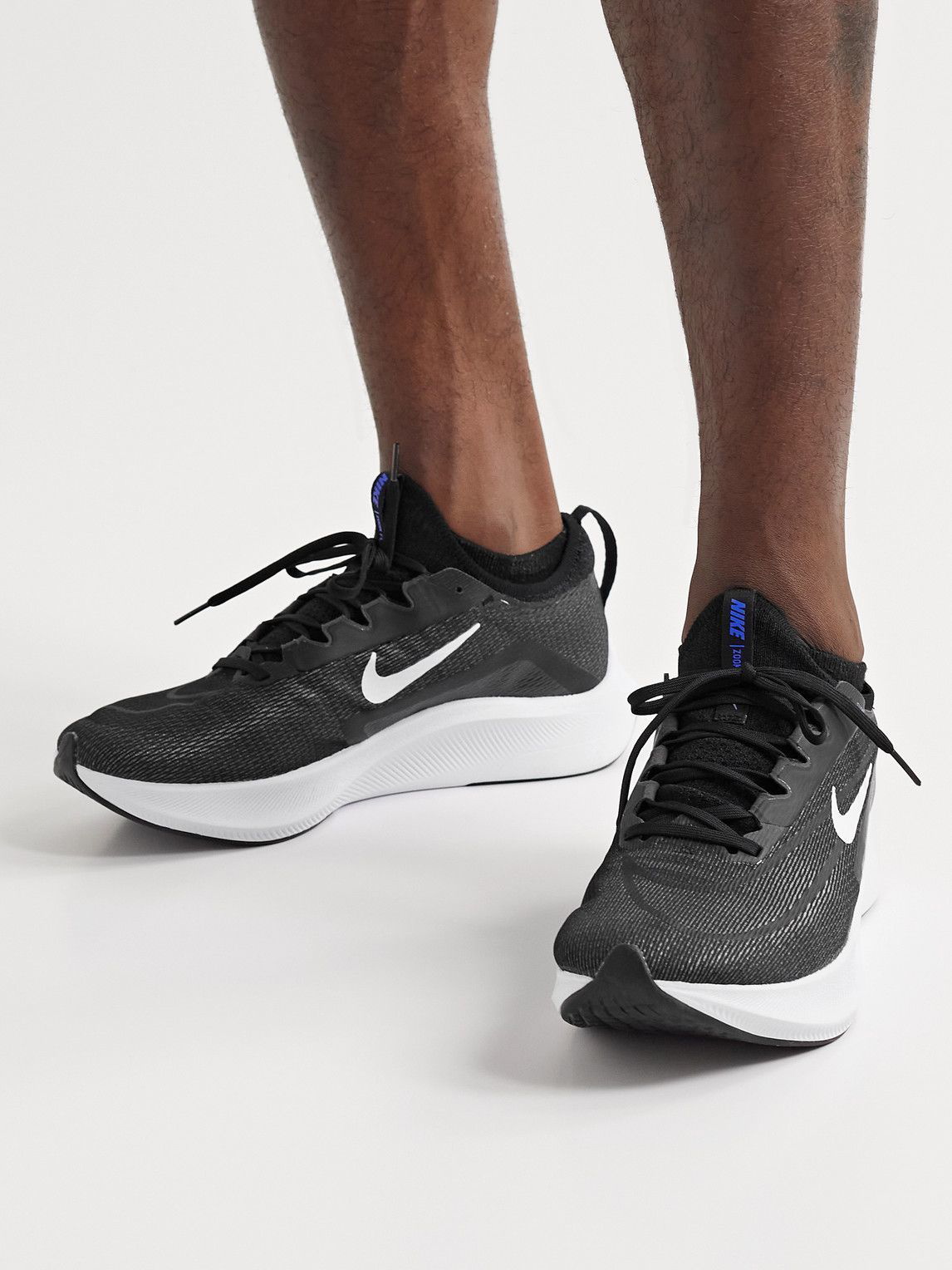 nyheder stamtavle Teenager Nike Running - Zoom Fly 4 Mesh Running Sneakers - Black Nike Running