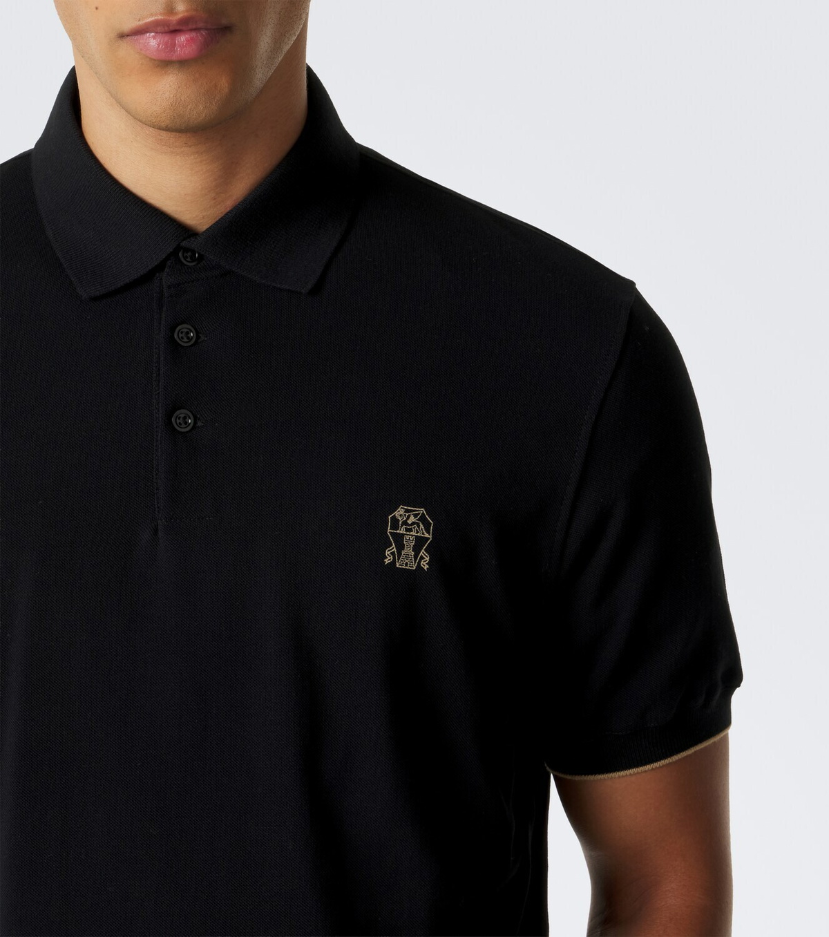 Brunello Cucinelli Cotton piqué polo shirt