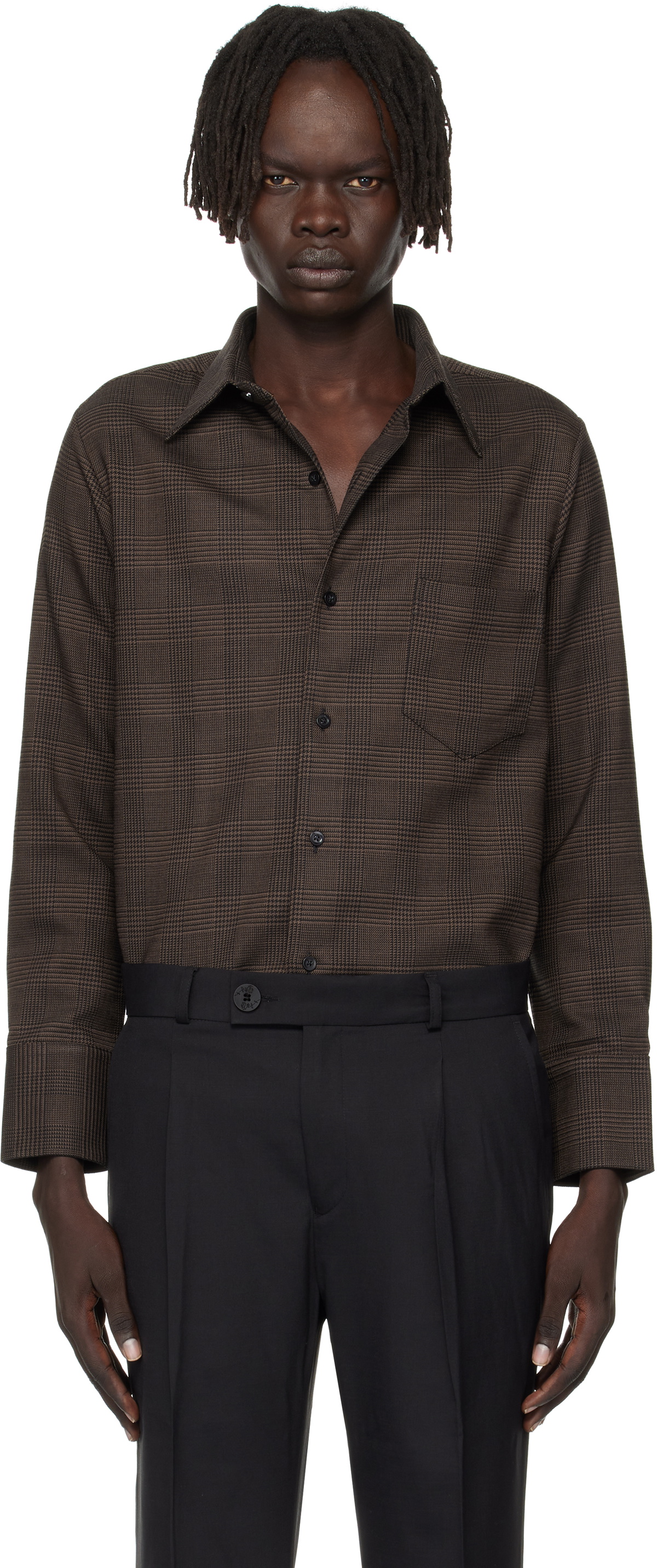 Ernest W. Baker Red & Black Pin Stripe Classic Shirt Ernest W. Baker