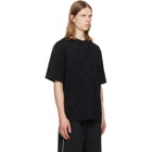 Casablanca Black Applique Monogram Oversized Short Sleeve T‑shirt