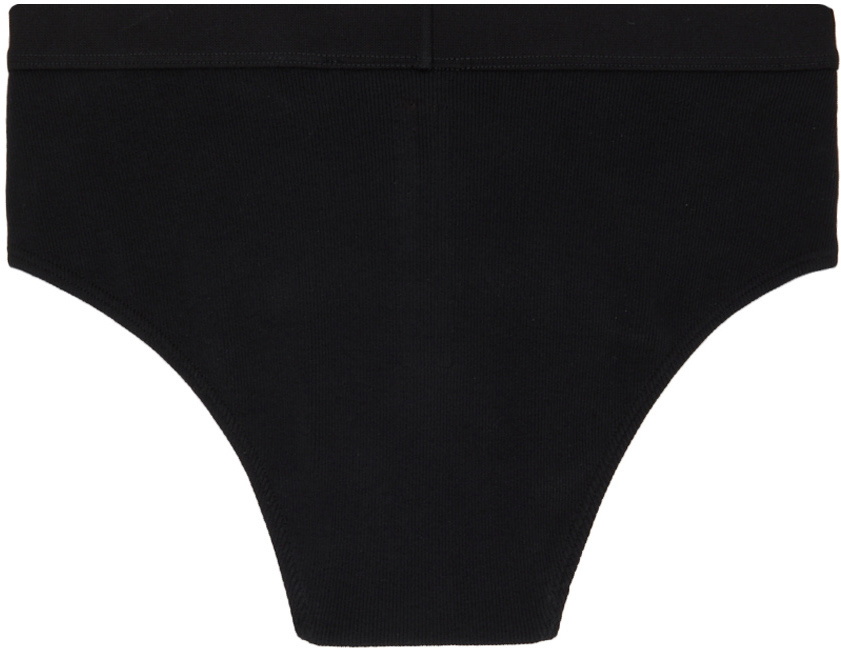 Rick Owens Black Rib Knit Briefs Rick Owens