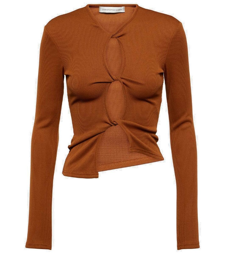 Photo: Christopher Esber Open Twist ribbed-knit top