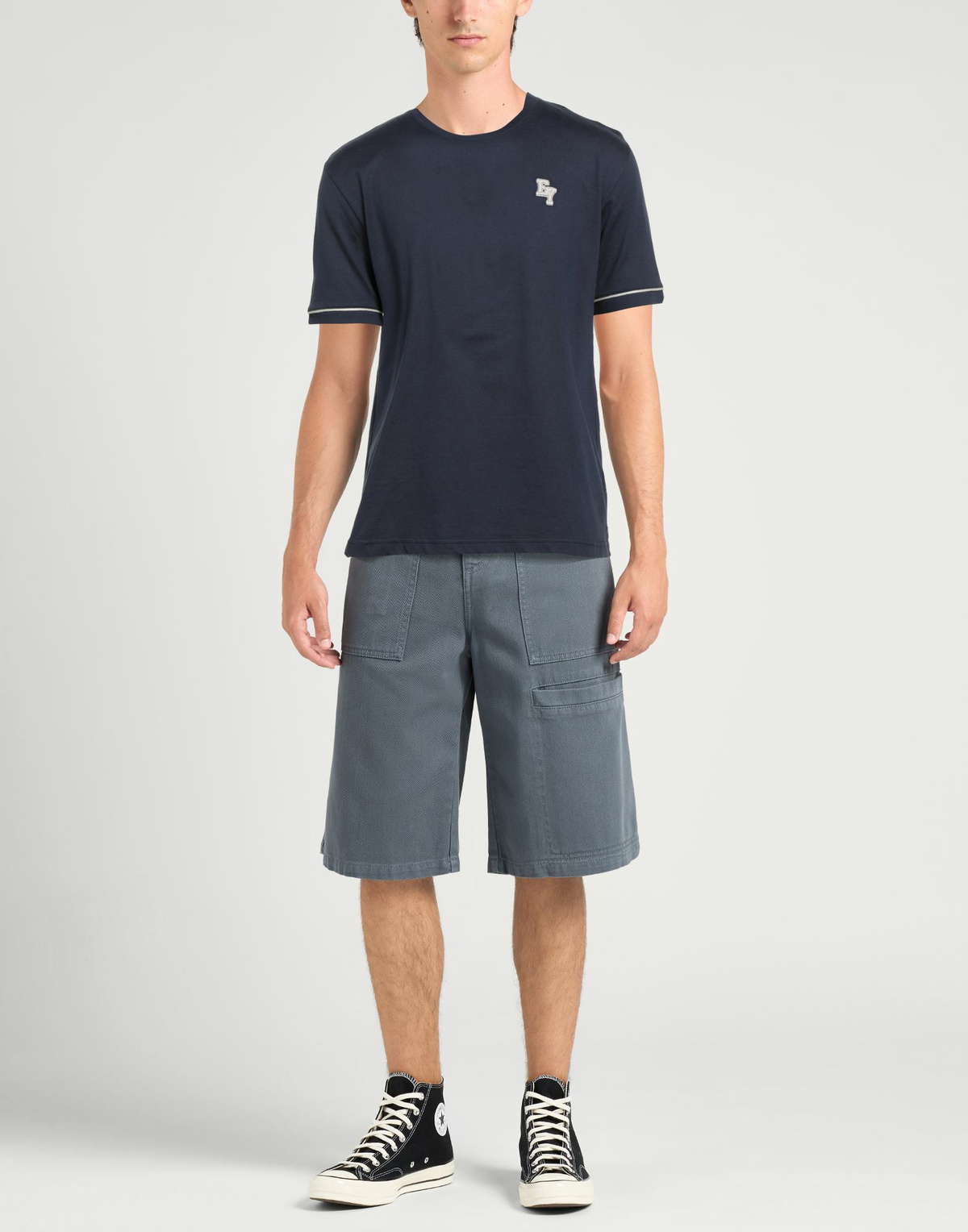 Eleventy Mens T-shirt in Navy